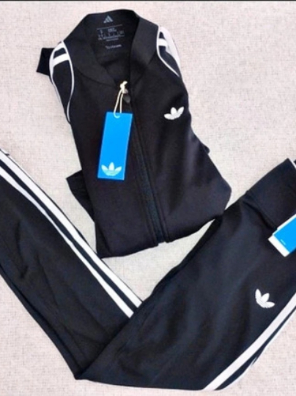 adidas Adicolor Classics Firebird Track Jacket & Pants Black & White Small
